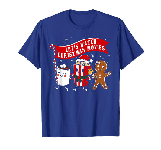 Watch Movies Men Women Kids Funny Christmas T-Shirt