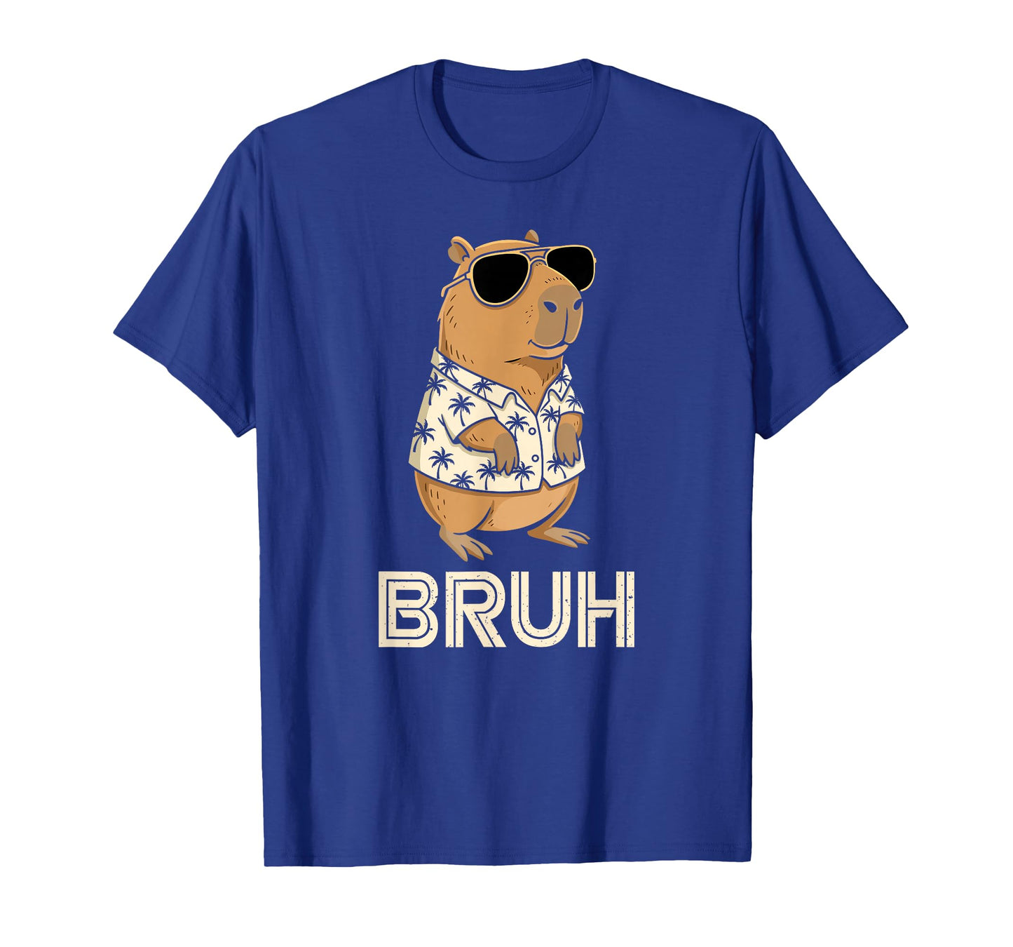 Sunglasses Capybara Bruh Funny Animal Meme Capy Rodent Boys T-Shirt