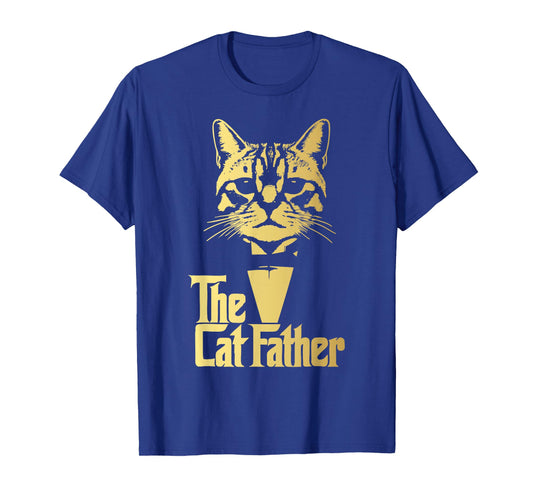 Cat Lover Funny The CatFather Mens Cat Dad Happy Fathers Day T-Shirt