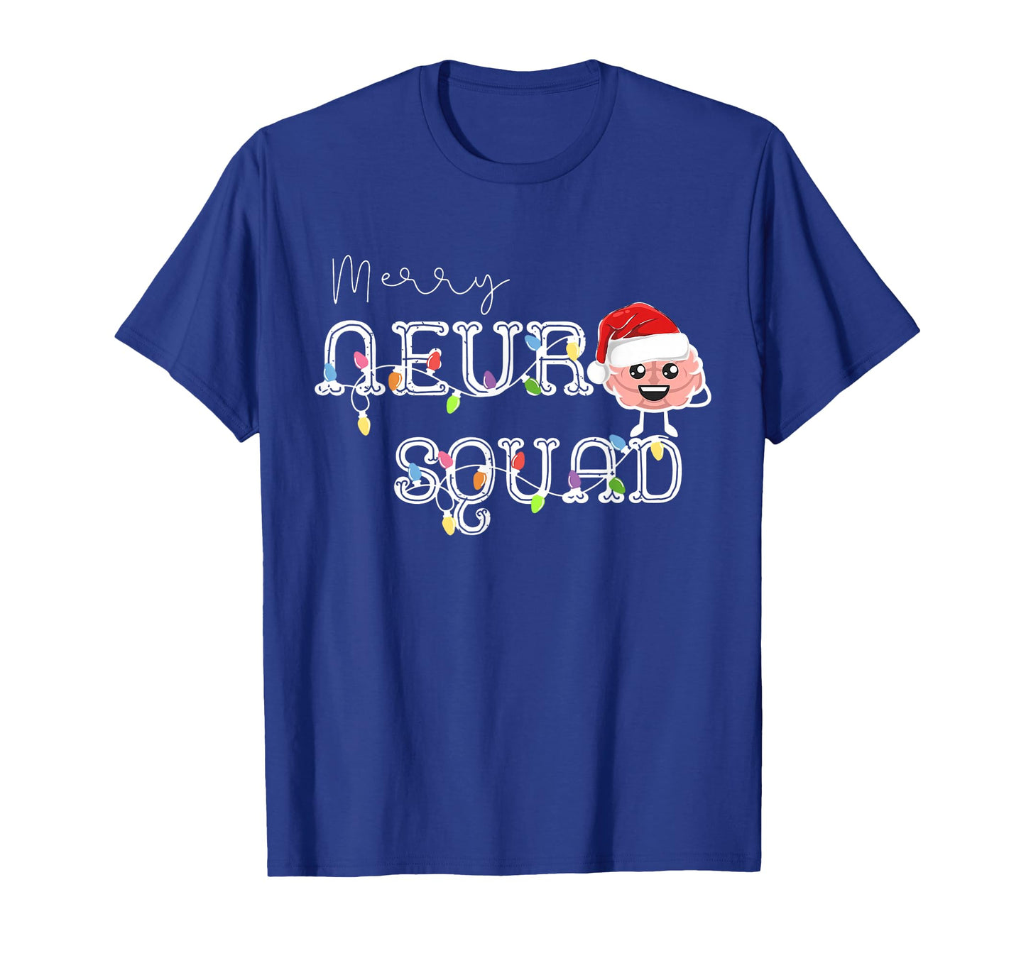 Merry Christmas Neuro Squad Brain Anatomy Neurologist Crew T-Shirt