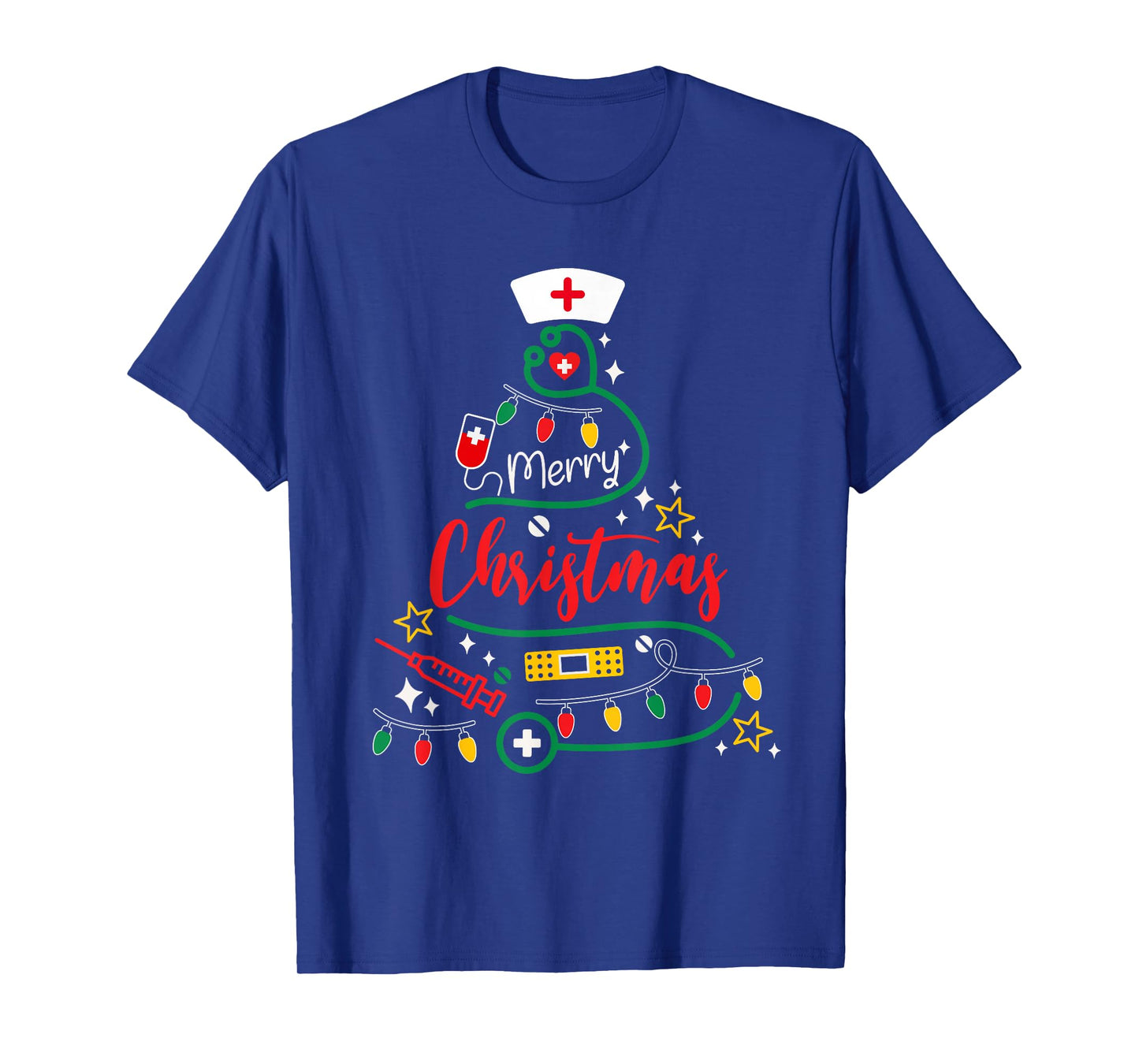 Nurse Christmas Tree Shirt Stethoscope Nursing NICU RN LPN T-Shirt