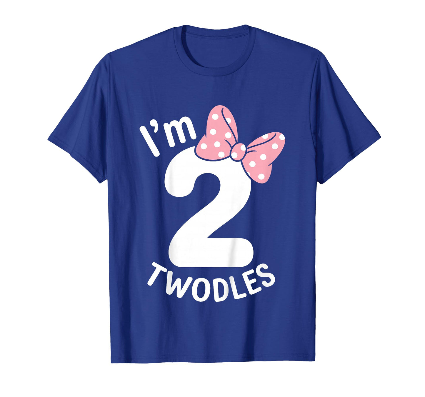 Kids I’m Twodles Pink Bow 2 Years Old 2nd Birthday Girl T-Shirt