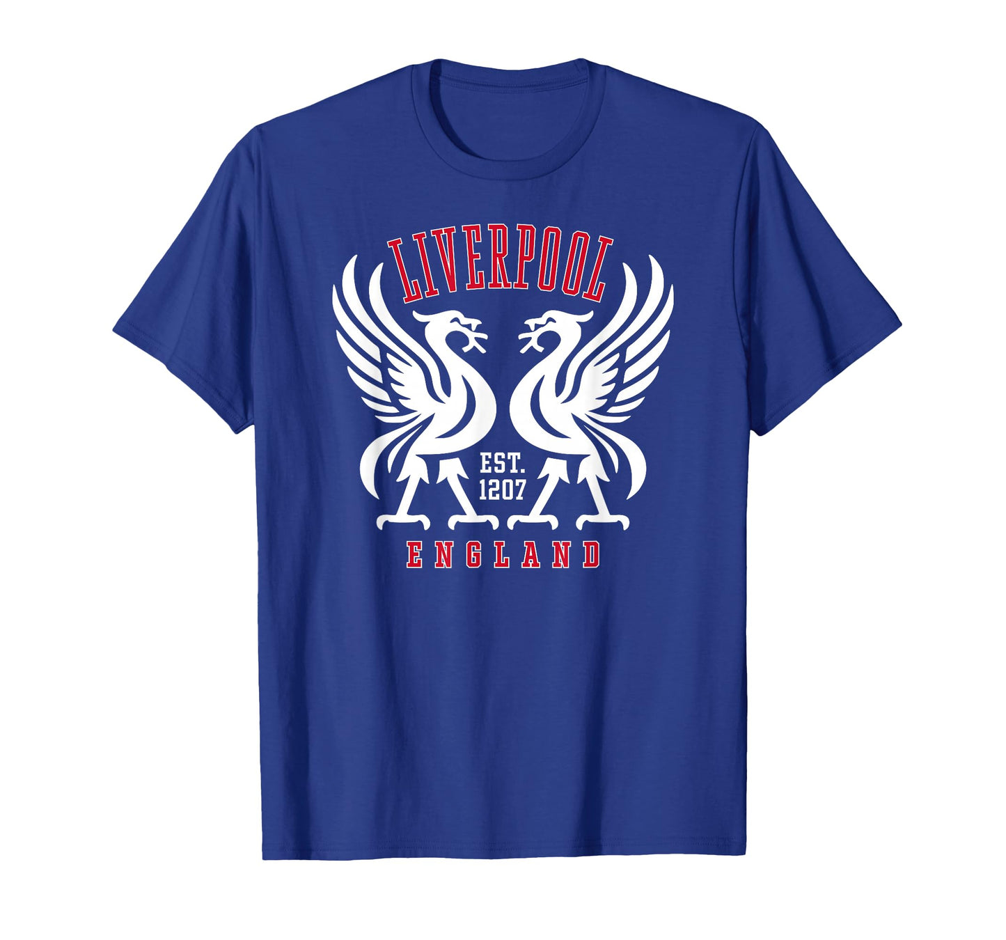 Liverpool England Est. 1207 Twin Liverbirds T-Shirt