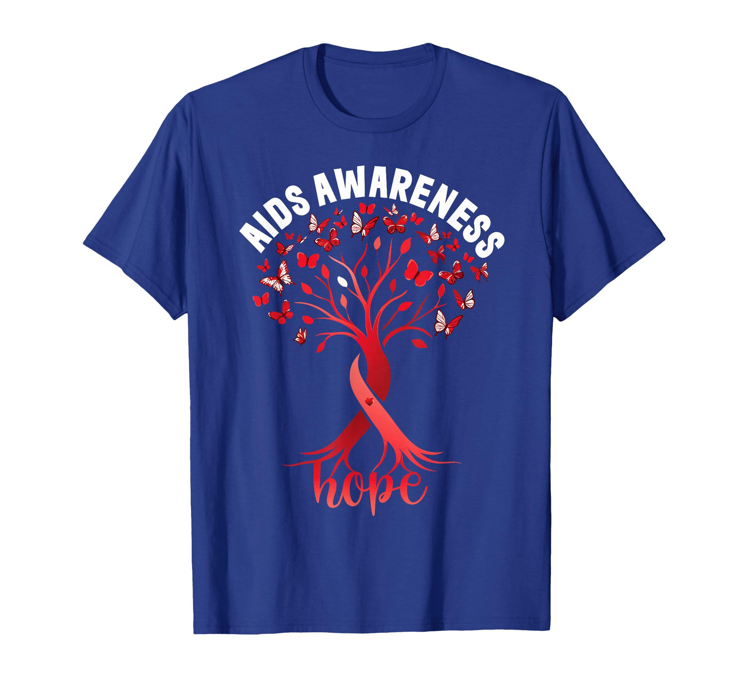 AIDS/HIV Awareness World Aids Day Red Ribbon Hope Fight T-Shirt