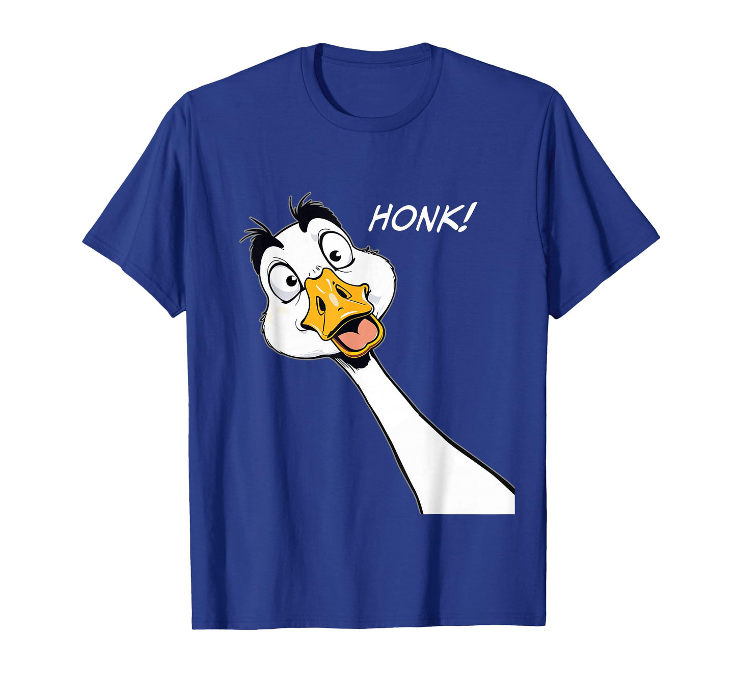 Funny Crazy Goose Honk Cartoon Animal Humor T-Shirt