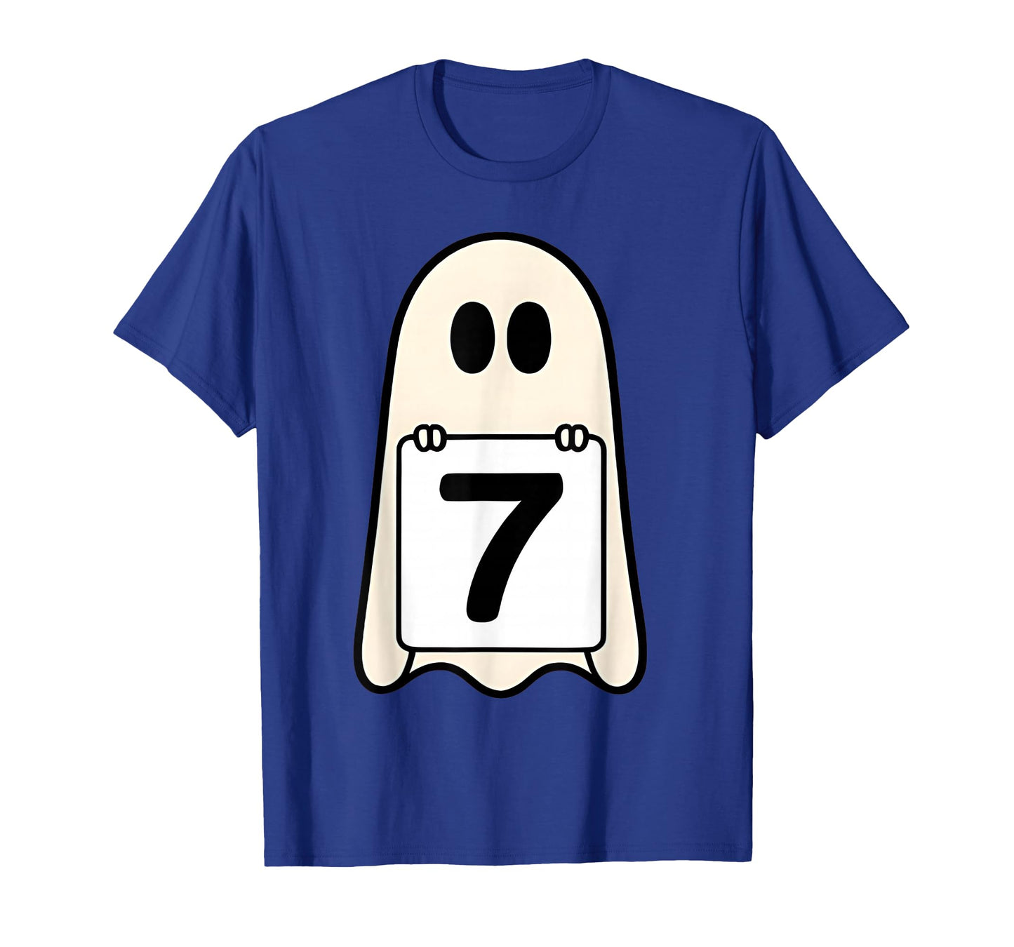 Spooky Number 7 Matching Halloween Costume Group Meme Ghost T-Shirt