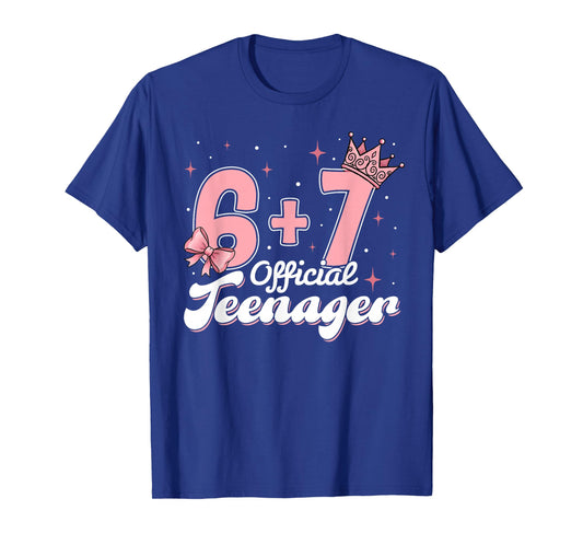 Pink Coquette 13th Birthday 67 Meme 6+7 Official Teenager T-Shirt
