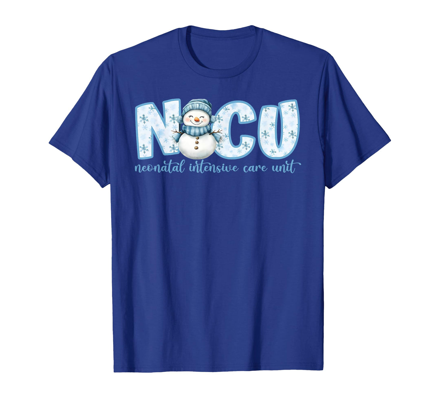 Winter NICU Nurse Xmas Snowman Neonatal Intensive Care Unit T-Shirt