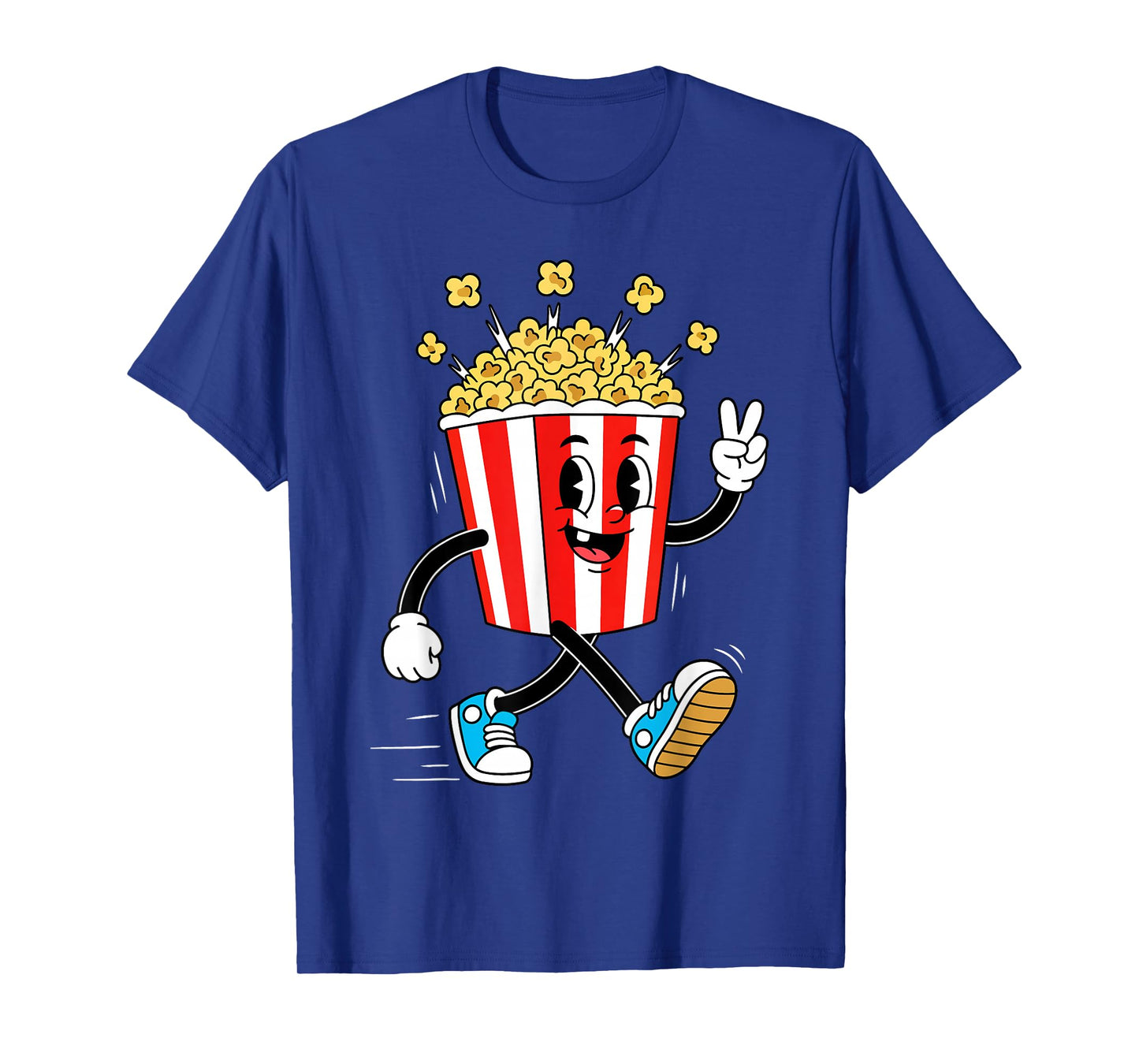 Funny Cartoon Popcorn Bucket Movie Snack Cinema Food Lover T-Shirt