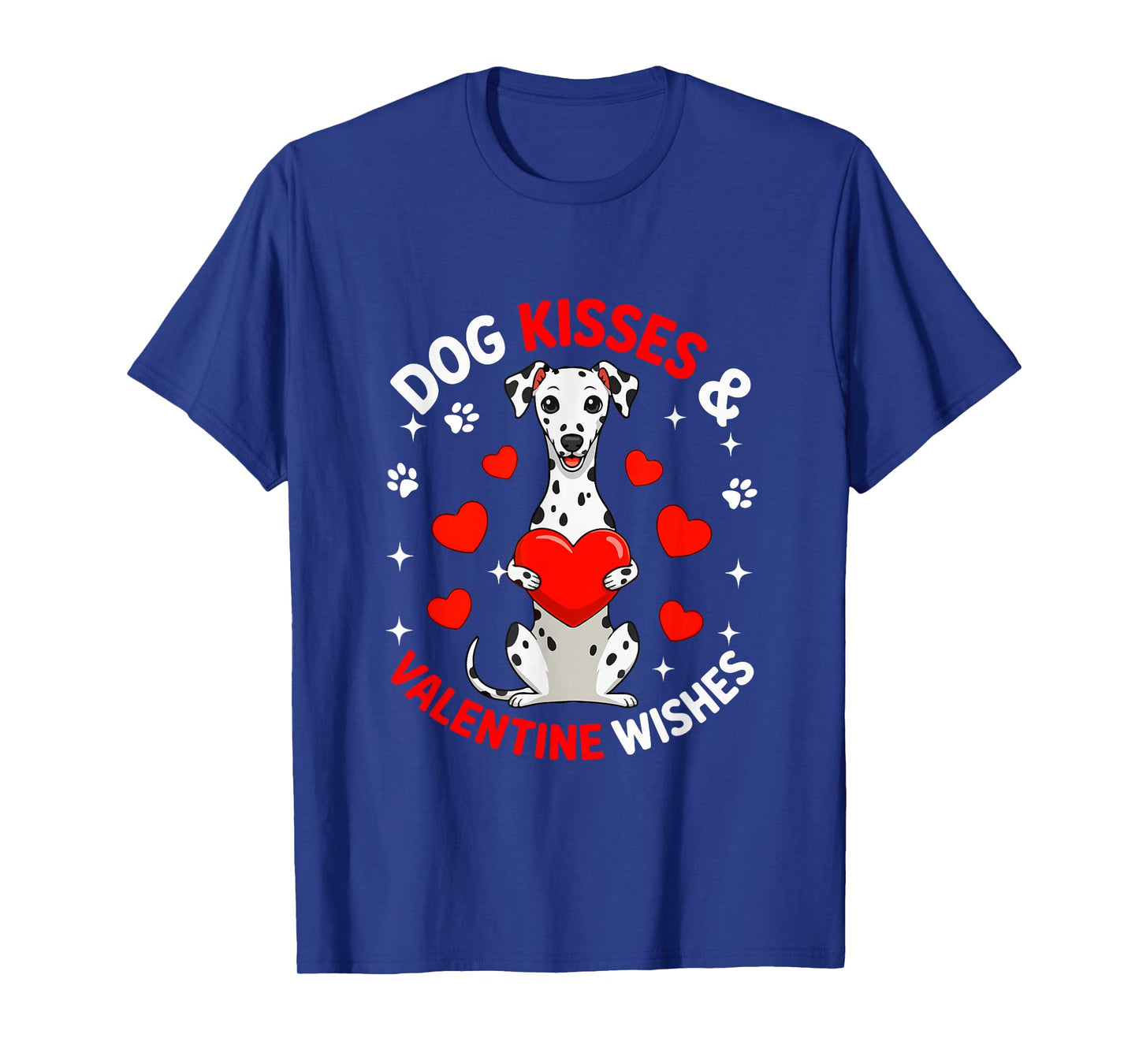 Dog Kisses and Valentine Wishes Cute Dalmatian Owner Kids T-Shirt