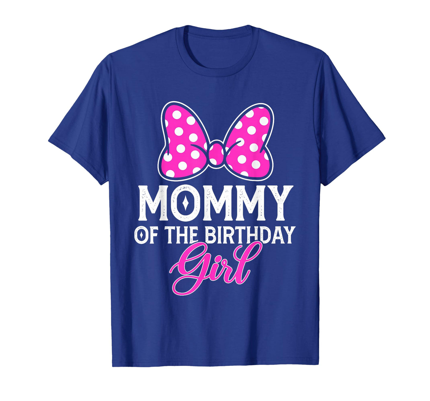 Mommy of The Birthday Girl Cute Pink Bow Family Matching T-Shirt
