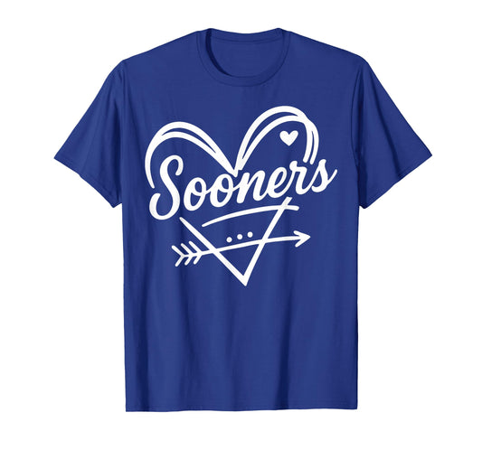 Vintage Sooner Heart Arrow Graphic Gift for Men Women Kids T-Shirt