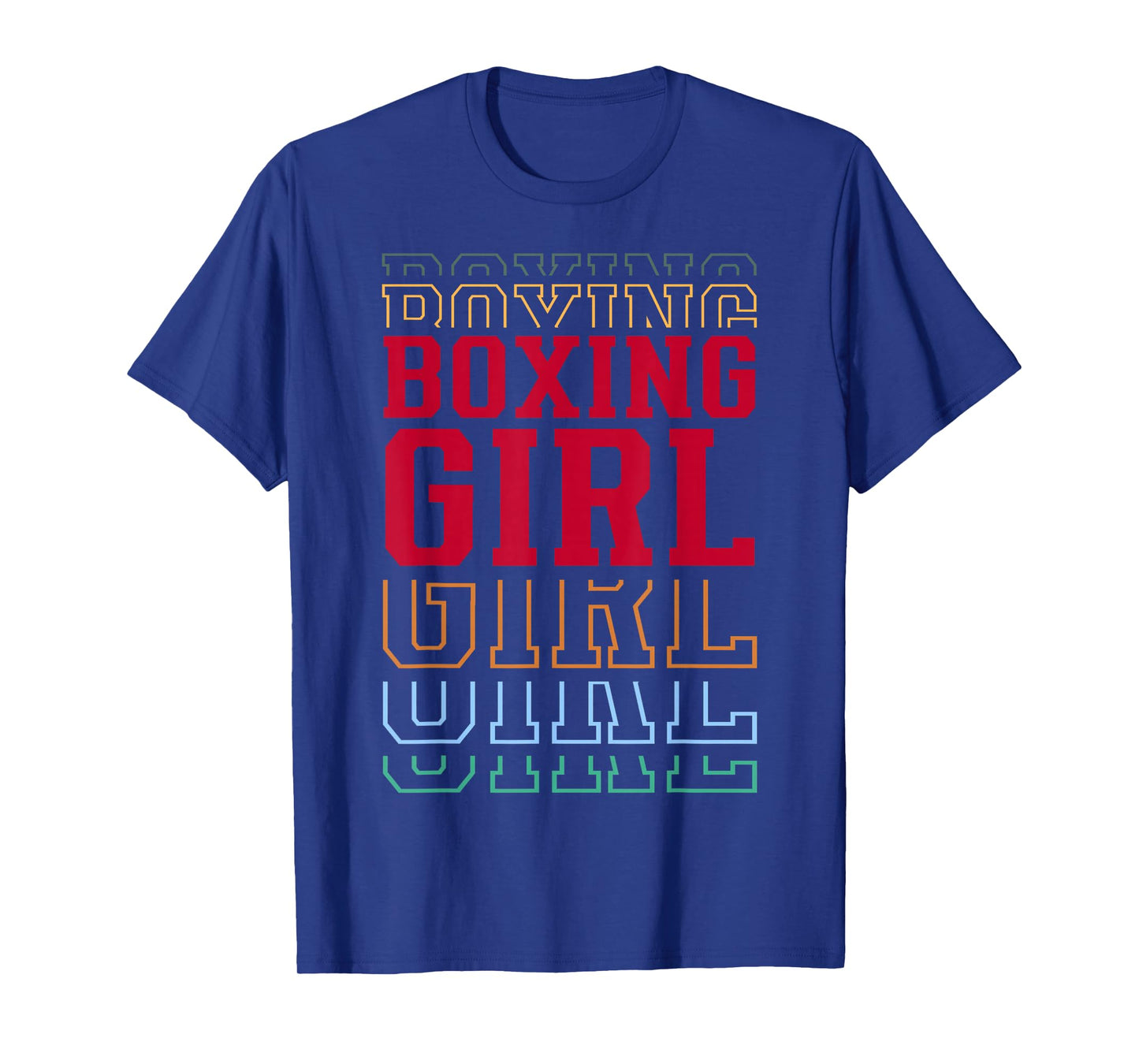 Boxing Girl Funny Layered Text Daughter Youth Boxer T-Shirt