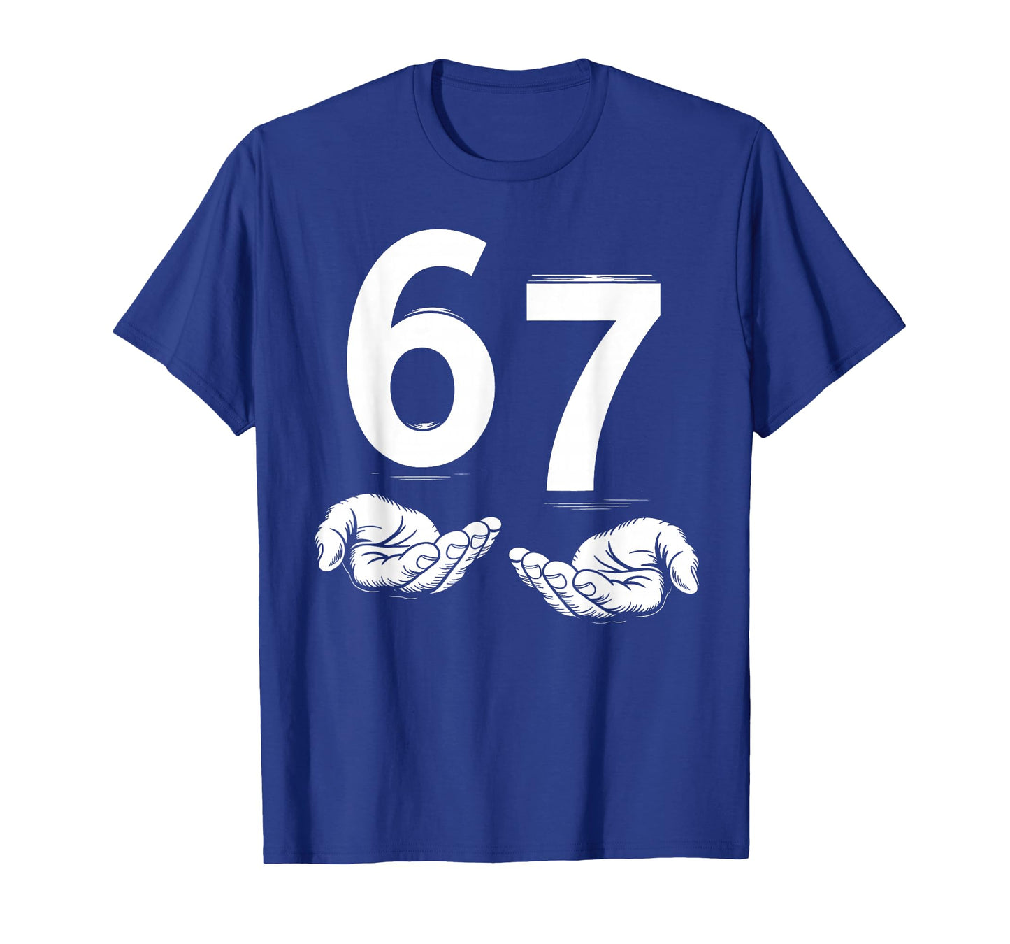 Vintage Six Seven 6 7 Meme Gen Alpha Slang 6 7 Hands T-Shirt