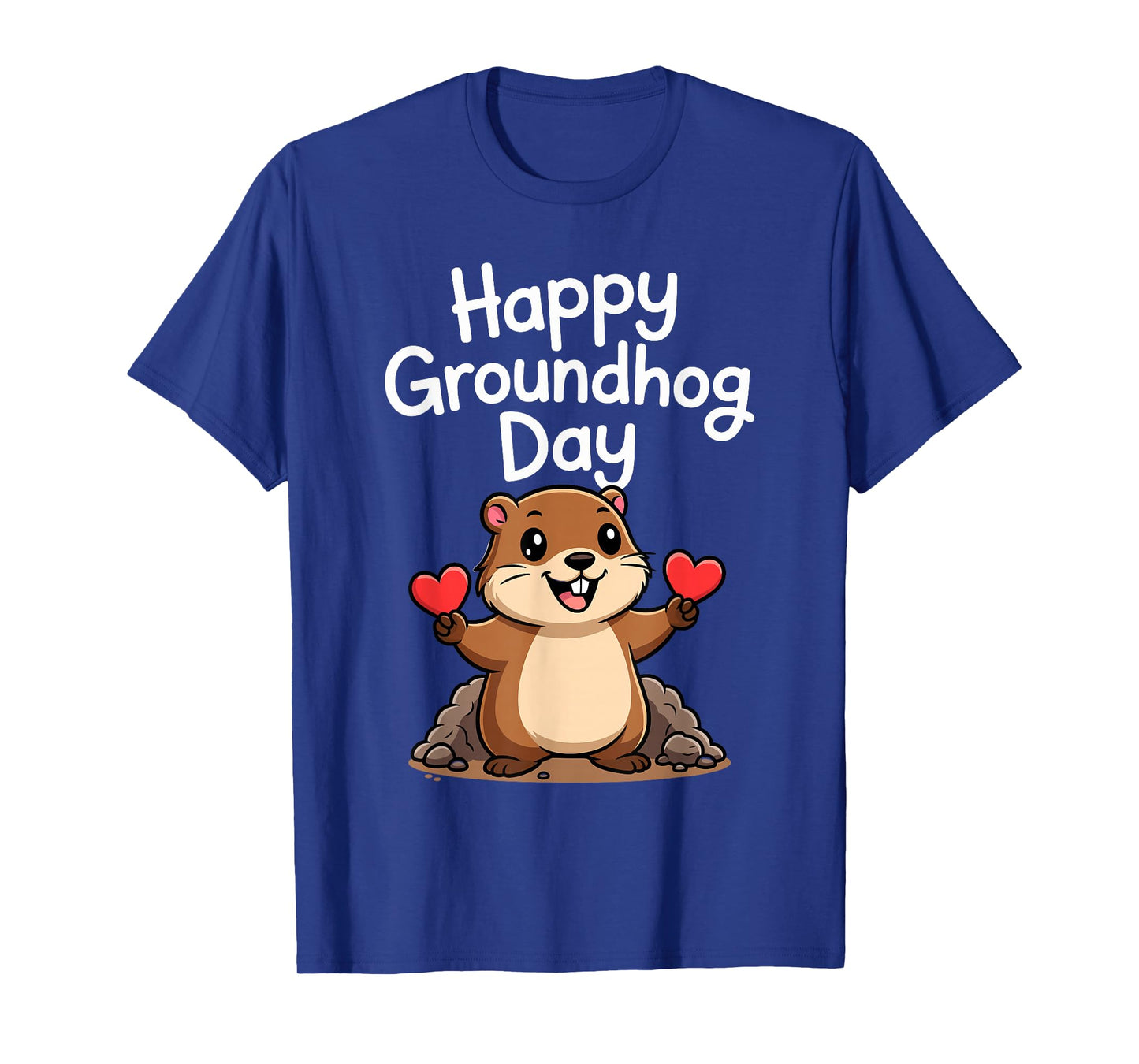 Punxy Phil's Groundhog Day Cute Heart Design February 2nd T-Shirt