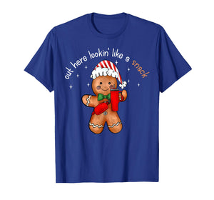 Out Here Looking Like A Snack Funny Xmas Light Gingerbread T-Shirt