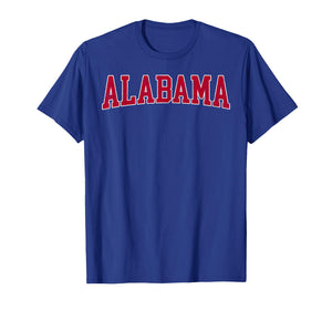 Alabama AL Vintage Sports Design Red Design T-Shirt