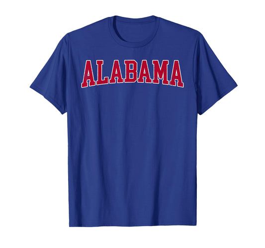 Alabama AL Vintage Sports Design Red Design T-Shirt