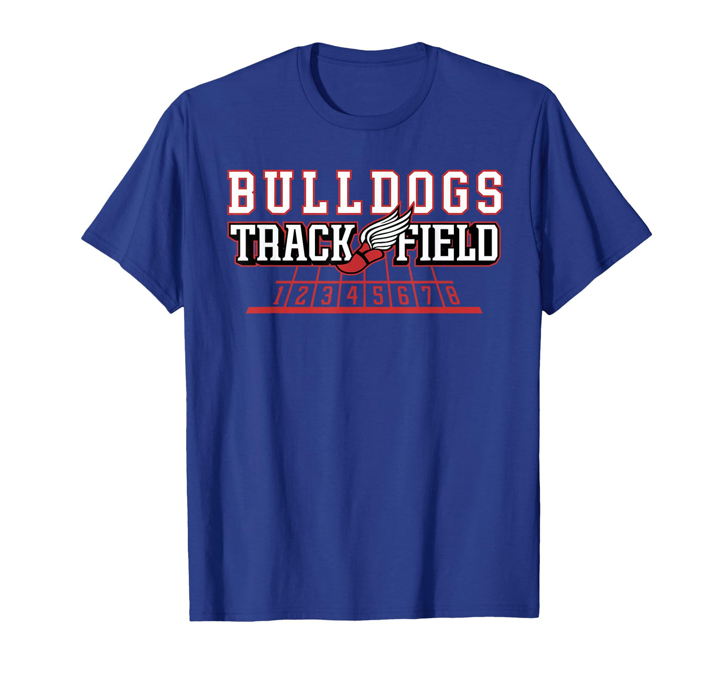 Bulldogs Track and Field Red Bulldog School Spirit T-Shirt