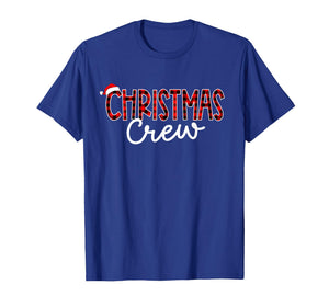 Funny Crew Santa Hat Christmas Red Plaid Xmas Family Pajamas T-Shirt