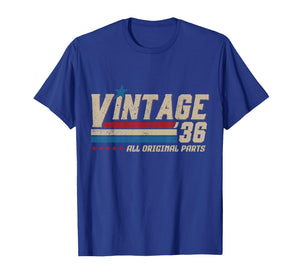 Vintage 1936 All Original Parts Birthday Men T-Shirt