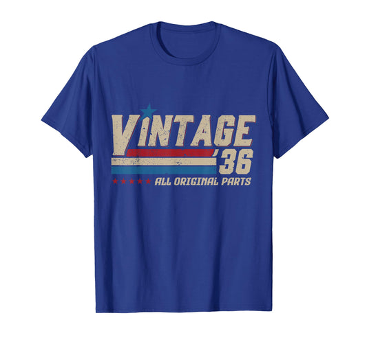 Vintage 1936 All Original Parts Birthday Men T-Shirt