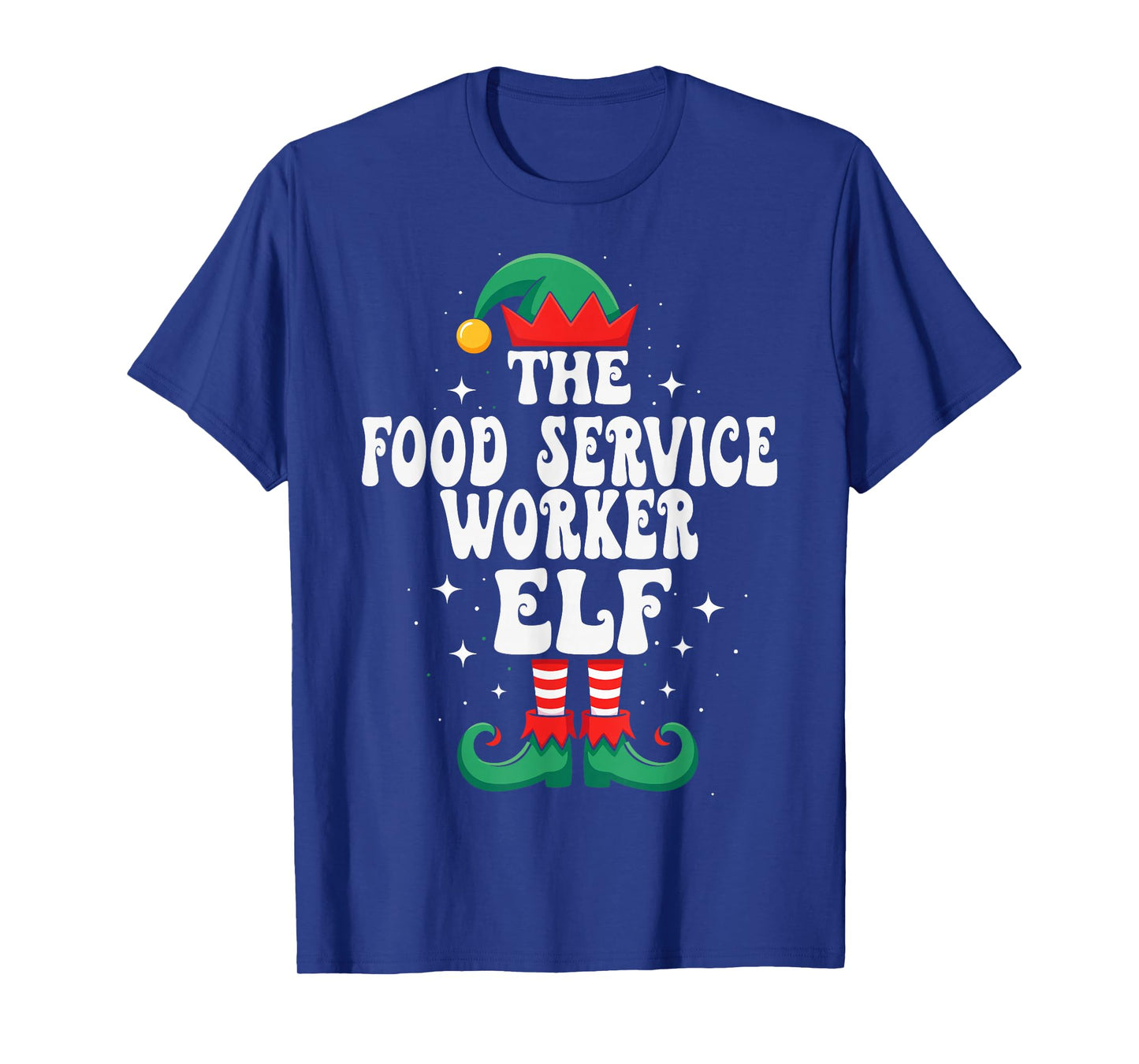 The Food Service Worker Elf Funny Christmas T-Shirt