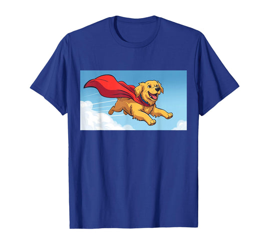 Golden Retriever Dog Super Hero T-Shirt