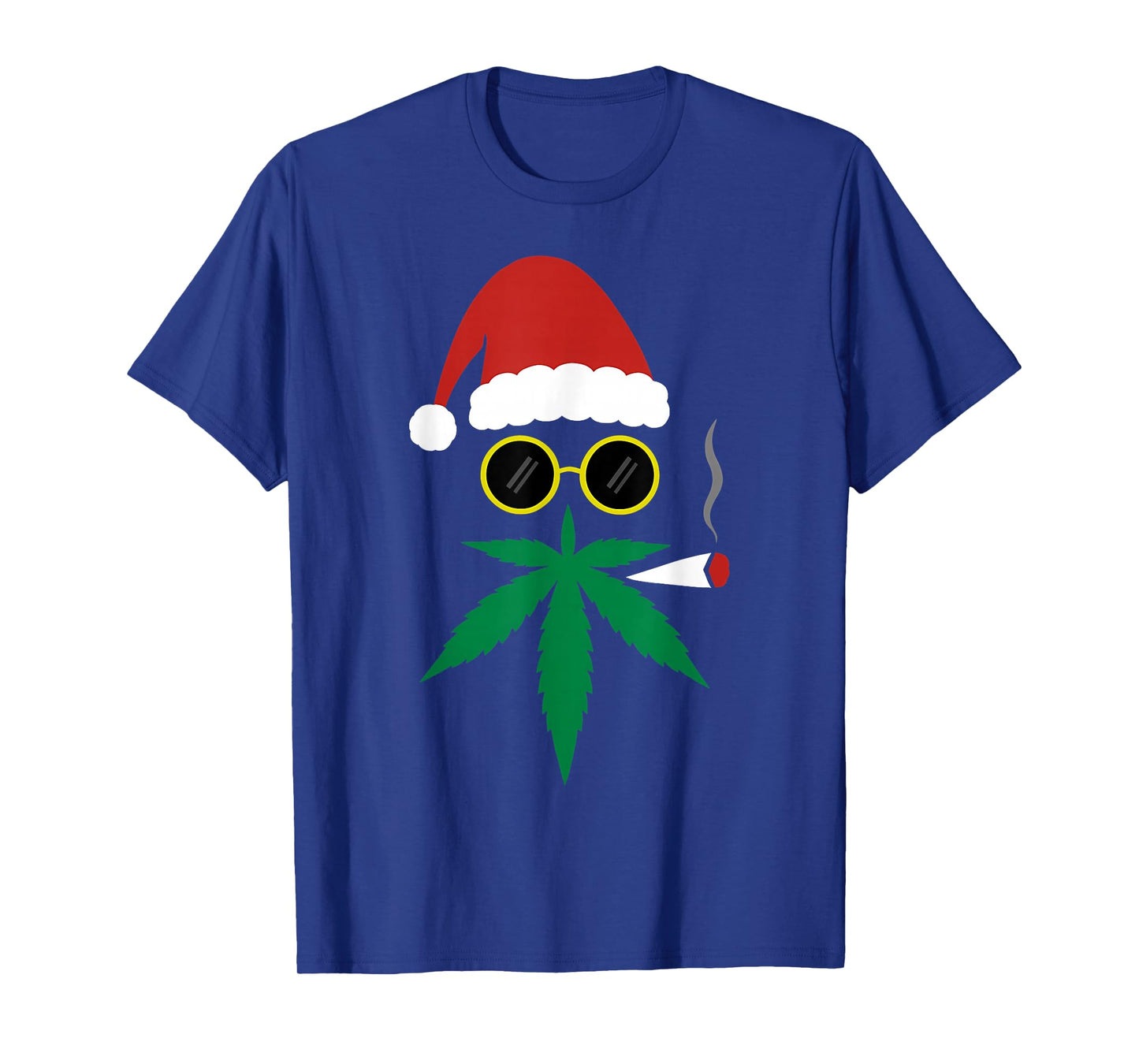 Funny Santa Smoking A Joint Marijuana 420 Stoner Christmas T-Shirt