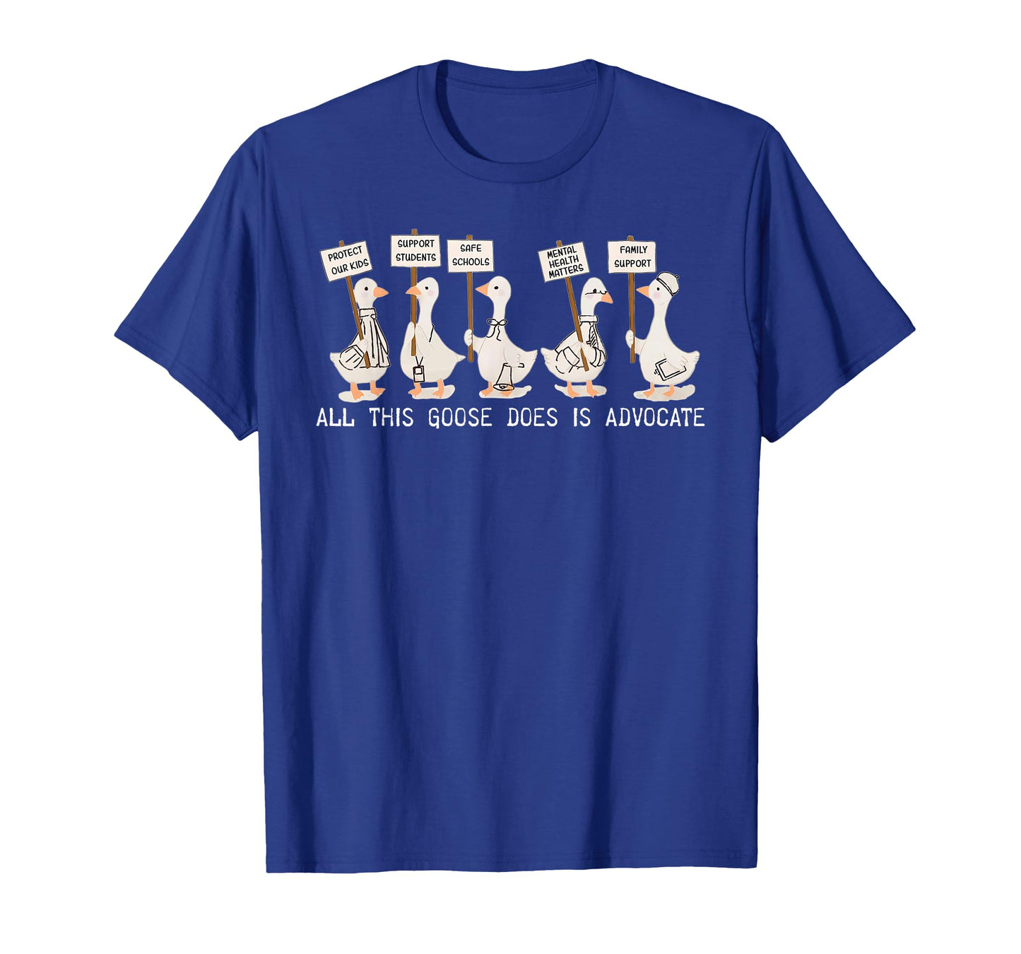 All This Goose Does is Advocate Social Worker Silly Goose T-Shirt