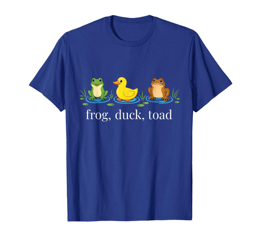 Frog Duck Toad Zoological Funny Retro Animal Meme Men Women T-Shirt