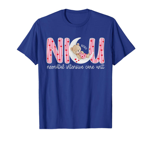 XOXO NICU Nurse Valentine Cute Bear Nursing Valentines Day T-Shirt