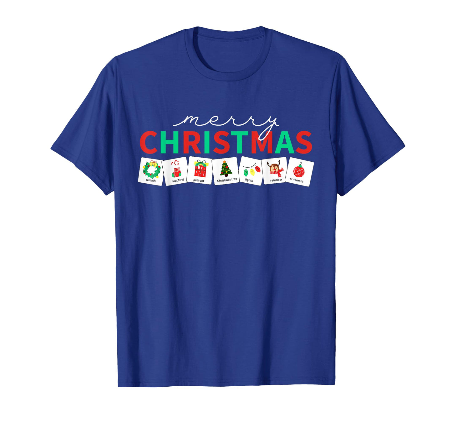 Christmas Symbols Special Education Teacher Speech Pathology T-Shirt