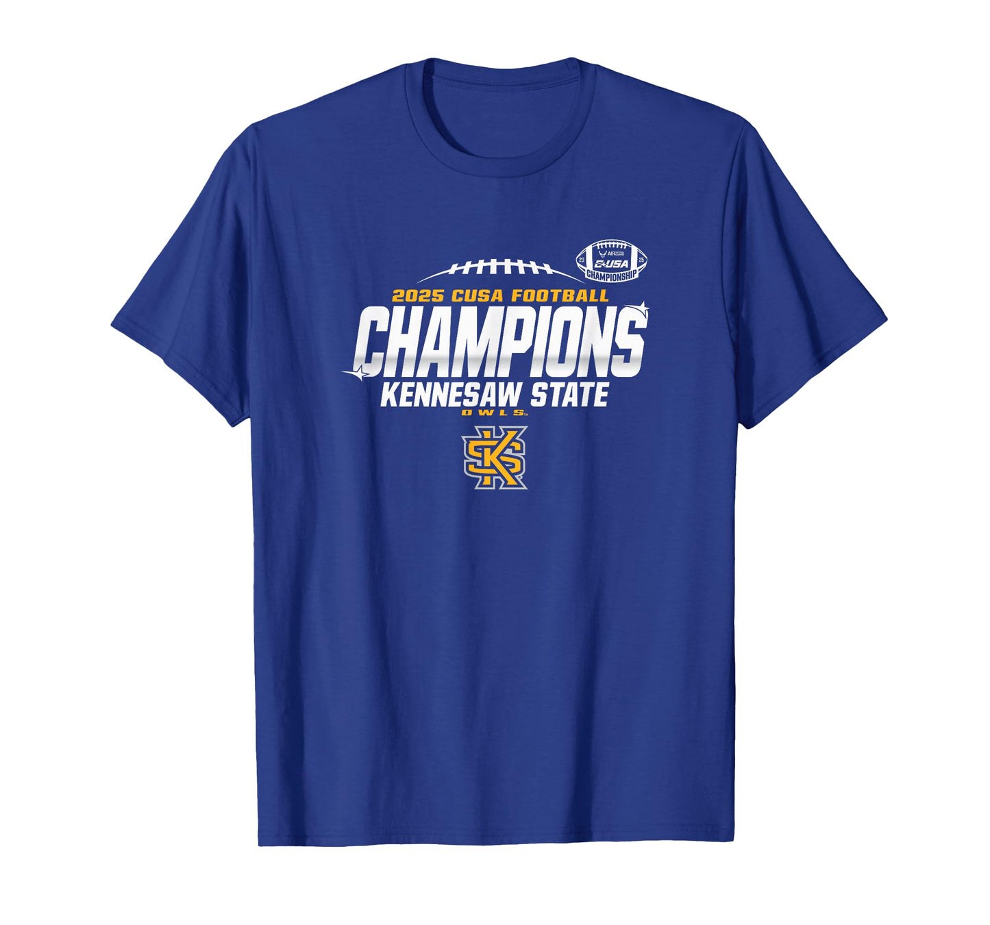 Kennesaw State Owls C-USA Champs 2025 Football Locker Room T-Shirt