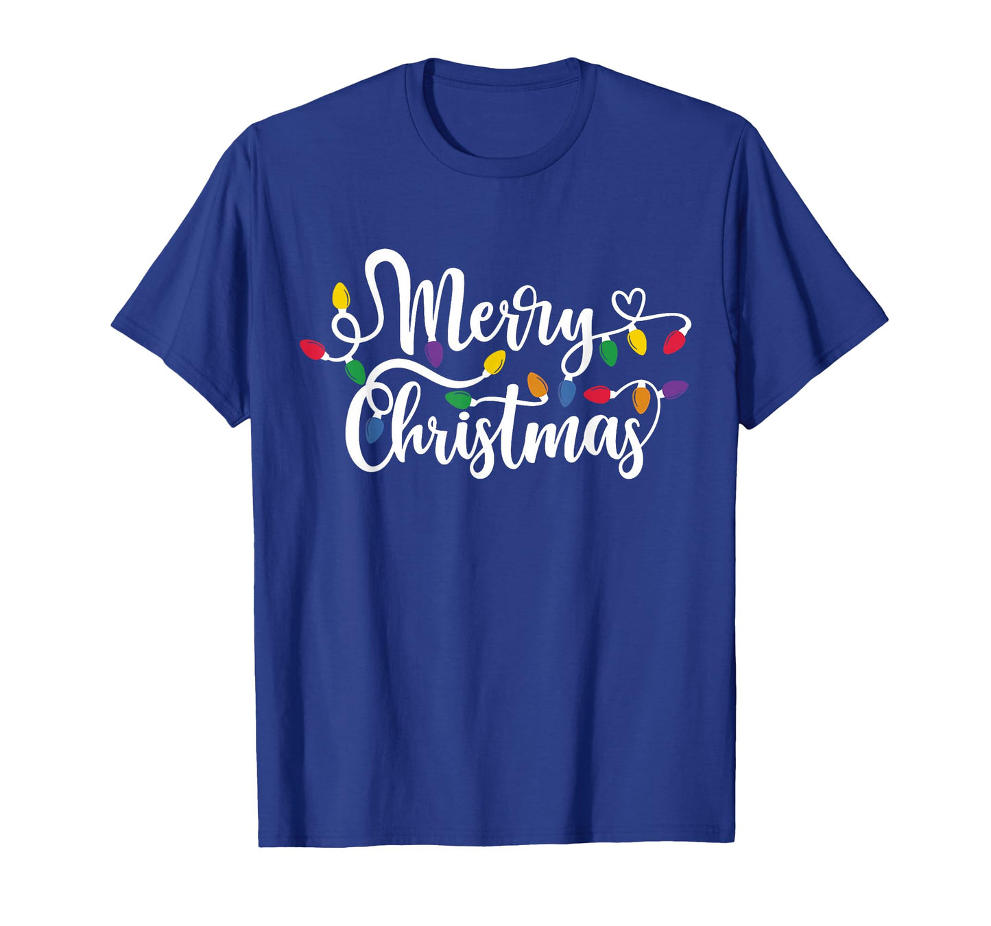Merry Christmas Lights Red Santa Hat Xmas Family Men Women T-Shirt