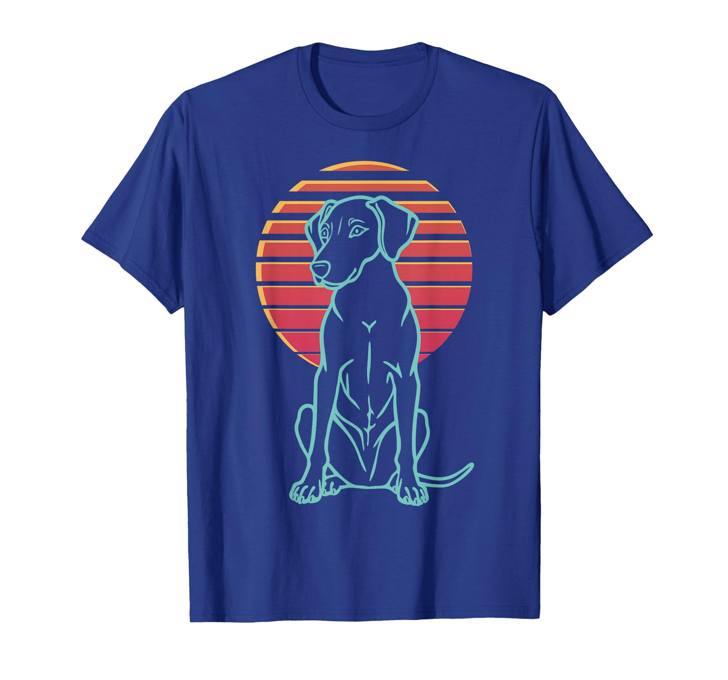 Rhodesian Ridgeback Lover Dog Owner Retro Synthwave 80s T-Shirt