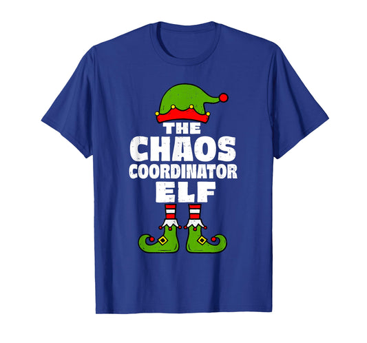 Christmas Chaos Coordinator Elf Funny Xmas Holiday Pajama T-Shirt
