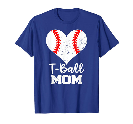 T-Ball Mom Heart Funny Tee Ball Mom T-Shirt