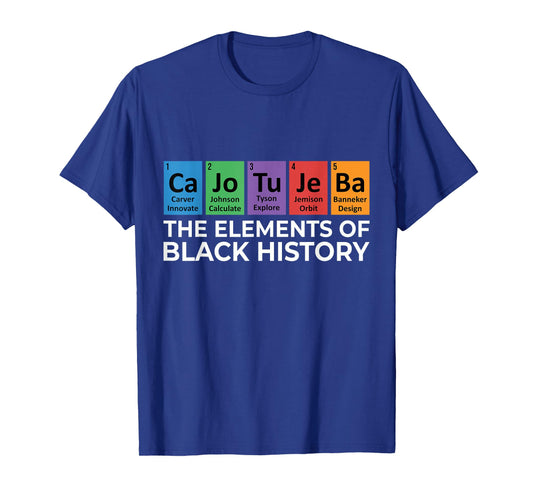 Black History Month Periodic Table Science Teacher STEM T-Shirt