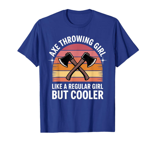Axe Throwing Art for Women Girls Axe Thrower Axe Throwing T-Shirt