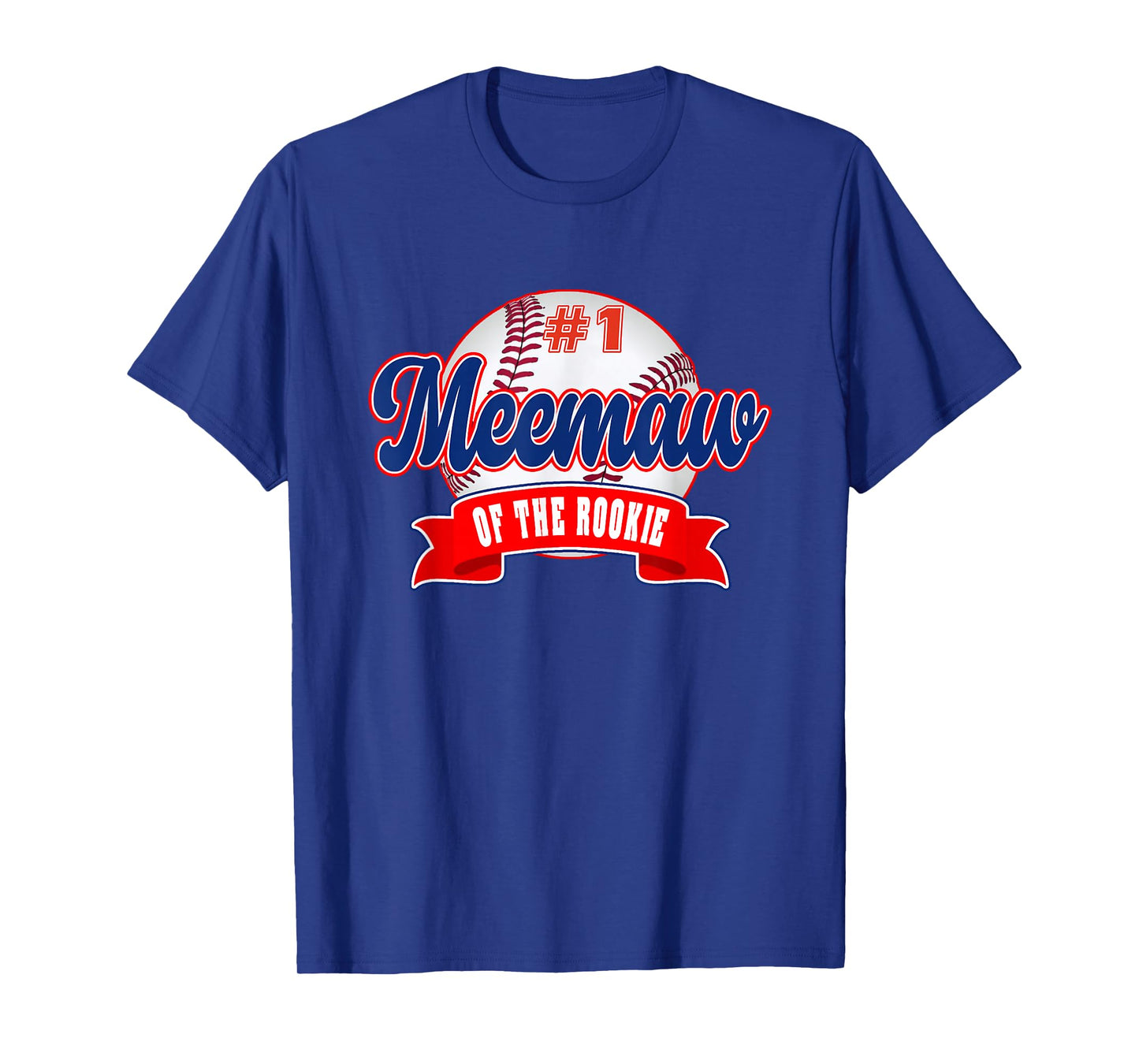 Meemaw Rookie of Year 1st Birthday Baseball Theme Matching T-Shirt