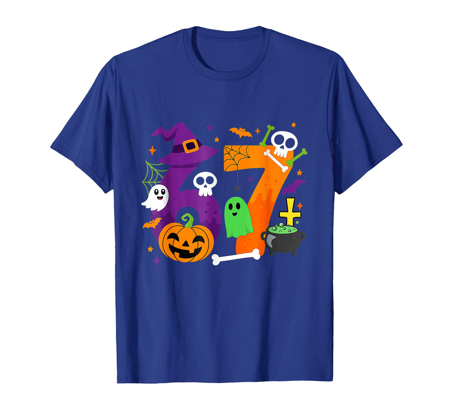 Funny Six Seven 6 7 Meme Design Couples Halloween T-Shirt