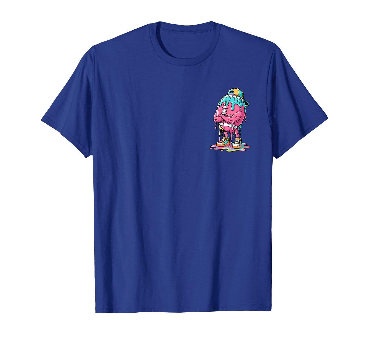 Football Player Drip Ice Cream Sport Lover Youth Boys Girls T-Shirt