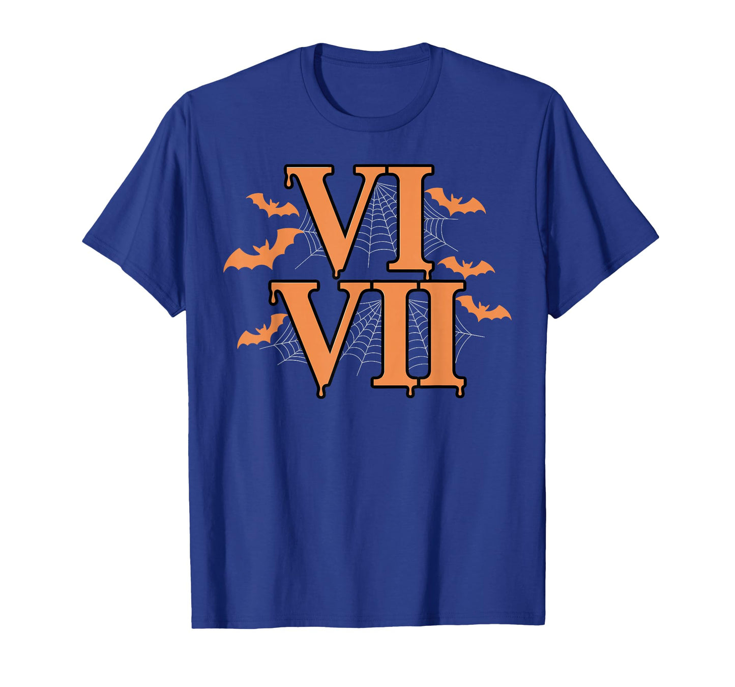 Roman Numerals VI VII 67 Meme Gen Alpha Halloween Six Seven T-Shirt