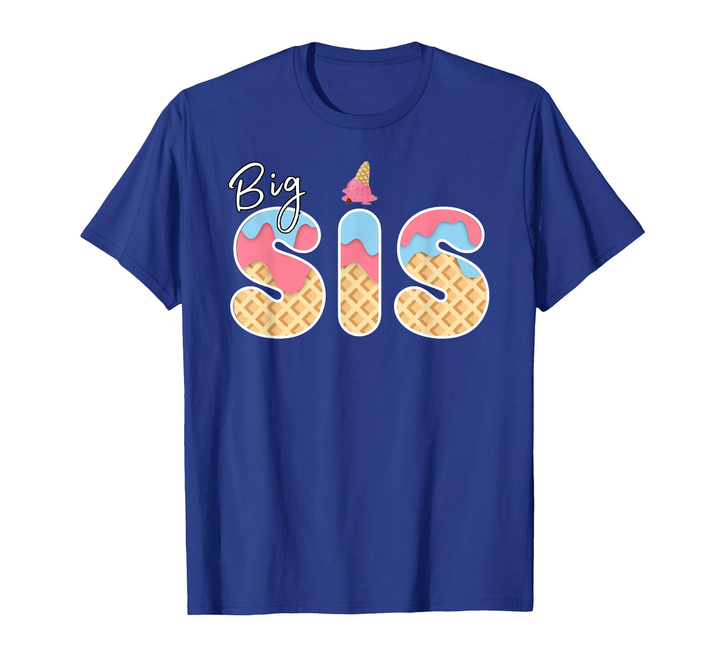 Ice Cream Big Sis 1st Birthday Matching Family T-Shirt