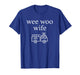 Wee Woo Wife Firefighter Spouse Cute Minimalist Aesthetic T-Shirt