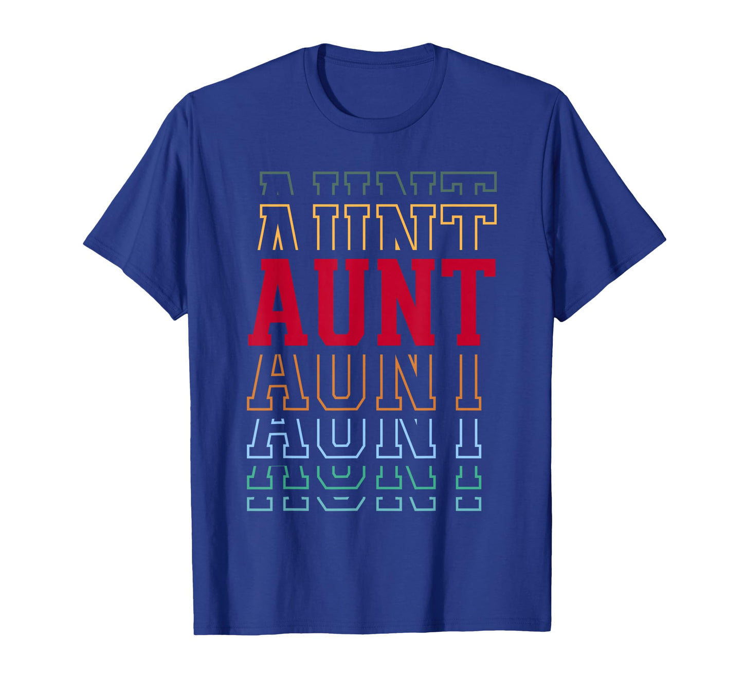 Aunt Funny Athletic Lettering Mother's Day Aunt T-Shirt