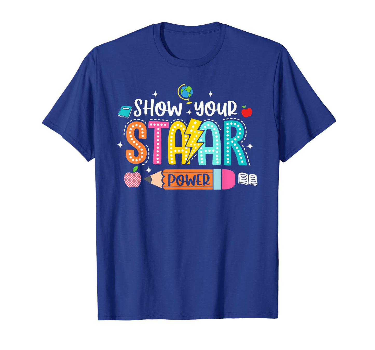 Groovy Show Your STAAR Power Teacher Testing Exam Test Day T-Shirt