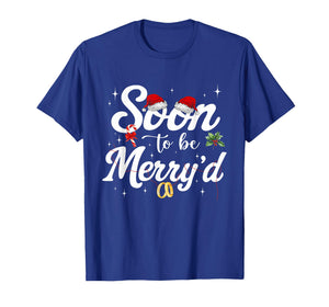 Soon to Be Merry'd Funny Engaged Couples Matching Christmas T-Shirt