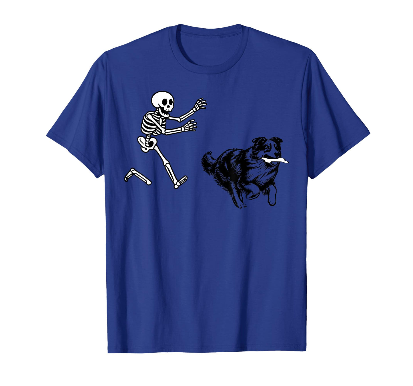 Funny Aussie Running Skeleton Halloween T-Shirt